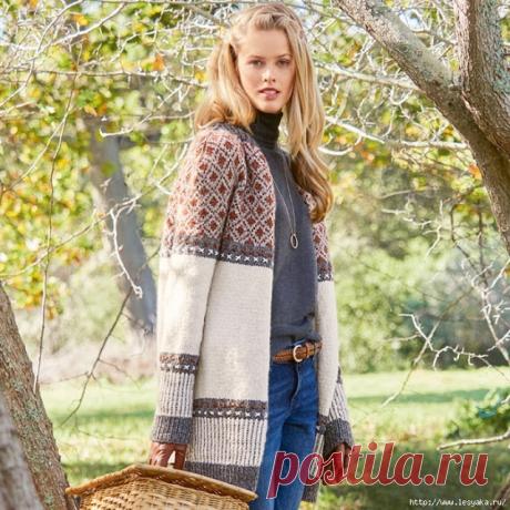 Теплый и красивый кардиган в кантри-стиле 

Теплый и красивый кардиган в кантри-стиле потребует внимания и терпения, зато в такой модели вам будет тепло и уютно.

РАЗМЕРЫ
36/38 (40/42-44/46) 
ВАМ ПОТРЕБУЕТСЯ
Пряжа (90% шерсти альпака, 5% овеч…