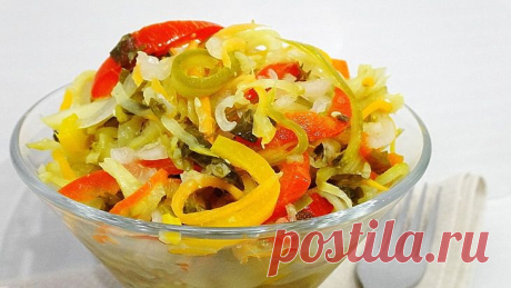 Салат из огурцов, моркови и сладкого перца. (Заготовки на зиму). Рецепт c фото от ботакоз 21 октября 2015 на koolinar.ru