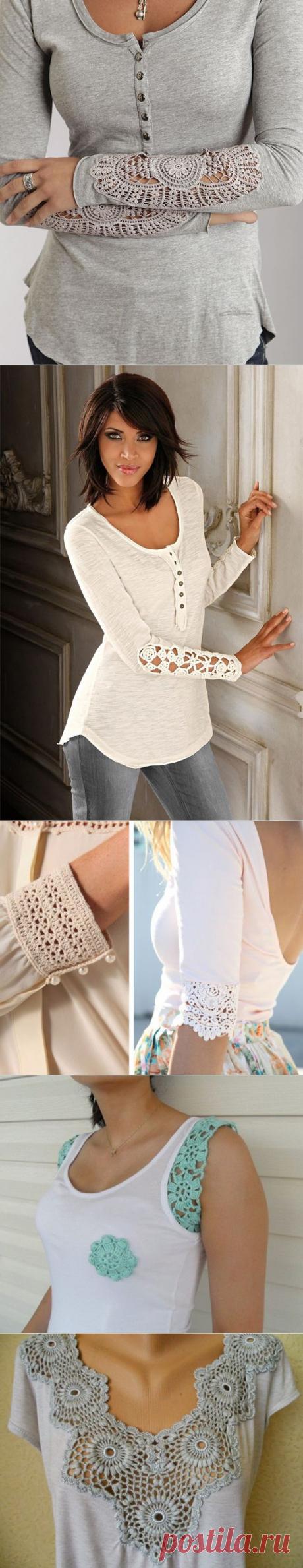 Декор одежды крючком: 40 оригинальных идей