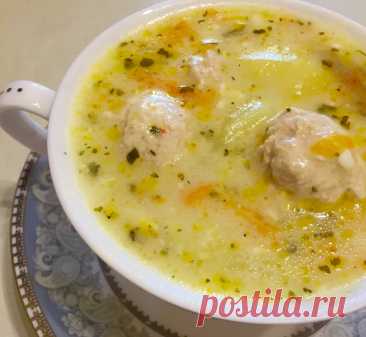 Суп с плавленым сыром и фрикадельками 151 ккал рецепт с фото пошаговый от Лариса Новак - Овкусе.ру