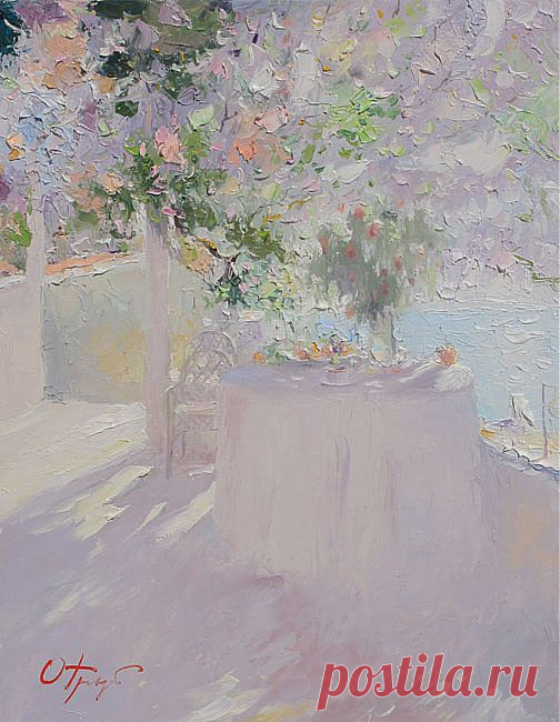 На террасе. Картины художника. Трофимов Олег Михайлович. Художники. Картины, картинная галерея, продажа картин