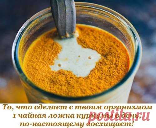 Практически все знают, что куркума — не только идеальная специя для плова, но и биологически активное вещество! Куркума используется для профилактики и лечения диабета, с помощью куркумы активно худеют и даже увеличивают размер груди, выпивая кружку теплого молока с щепоткой золотой специи ежедневно.
Куркума с молоком очень полезна, этот напиток, выпитый вечером, поможет решить проблемы с пищеварением, обеспечит спокойный сон на протяжении ночи, повысит иммунитет и позаботится о том, чтобы уров
