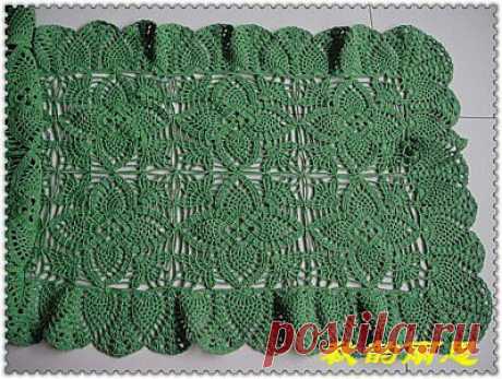 Палантин из мотивов АНАНАСЫ крючком. Схемы. / Мир вязания и рукоделия