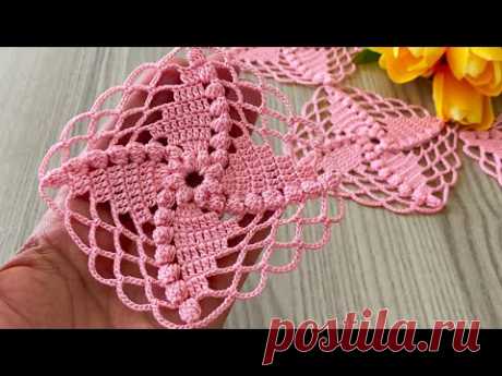 THIS MOTIF IS VERY EASY AND FAST🥰 Crochet Runner Blouse Shawl Pattern