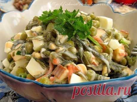 Салат с морской капустой (очень вкусный!)