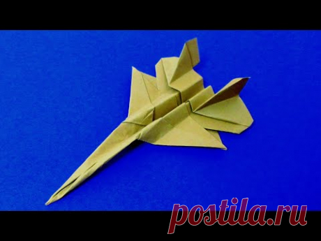Как сделать оригами самолетик / самолетик истребитель из бумаги