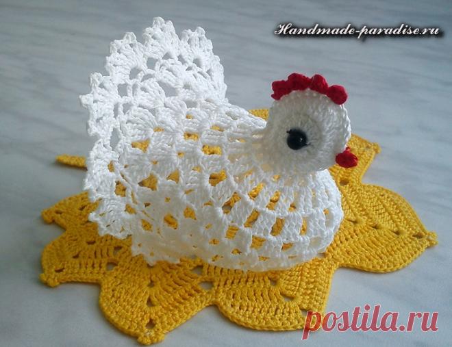 Курочка вязанная крючком схема, описание и видео МК. Идеи к Пасхе.