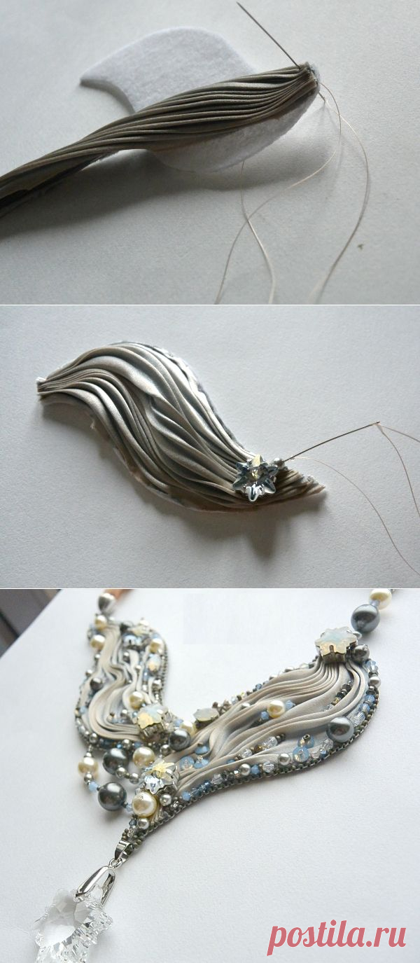Колье «Зимние эдельвейсы» / Мастер-классы / Swarovski Elements