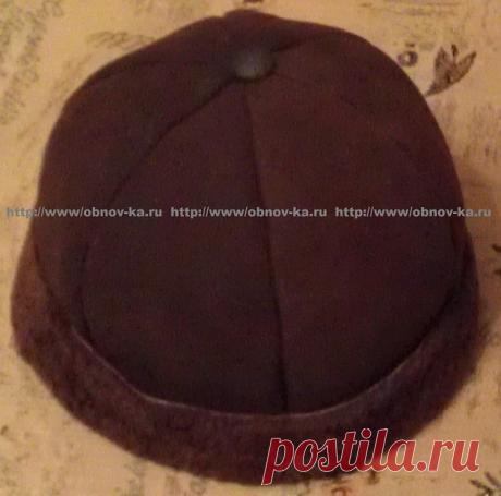 шапка из дубленки