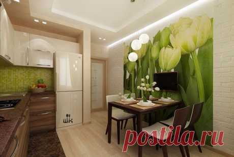 Фотообои в интерьере кухни