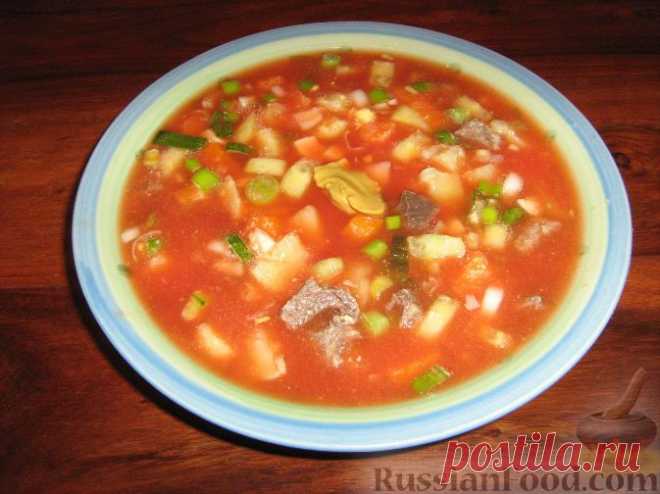 Рецепт: Окрошка на томатном соке на RussianFood.com