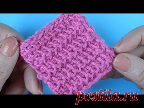 Tunisian crochet pattern Узор тунисского вязания 11