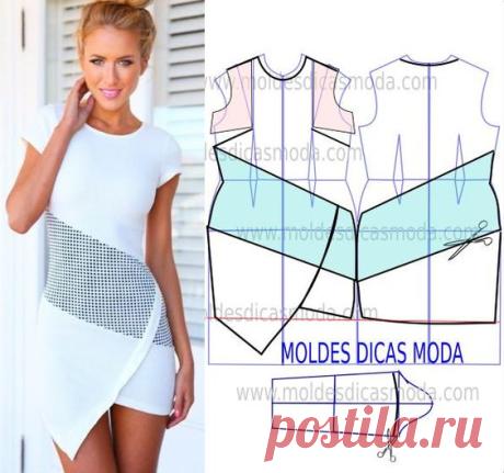 MOLDE VESTIDO ASSIMÉTRICO -222