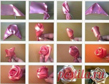 Роза из ленты