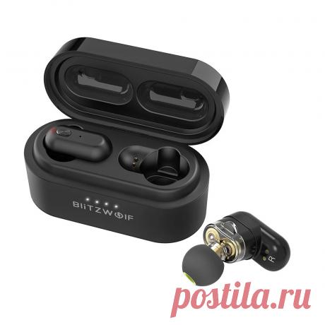 [Dual Dynamic Driver] Blitzwolf® BW-FYE7 TWS bluetooth 5.0 Earphone Heavy Bass - US$41.99