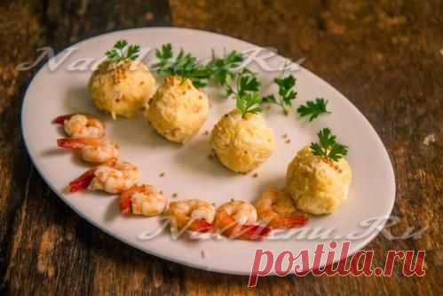 Закуска из сыра с креветками
