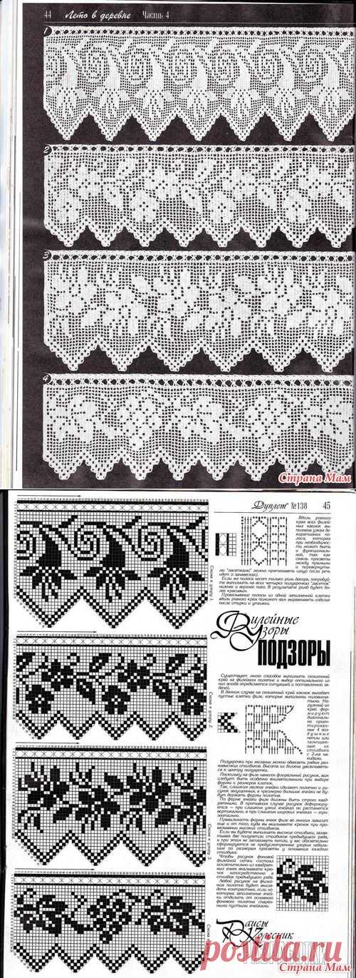 Кайма и треугольники - Филейное кружево - Страна Мам