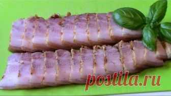 Грудинка (сало) пятиминутка , вкусно , за уши не оттащишь ! Грудинка рецепт .