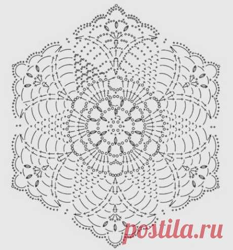 Мотив для жакета крючком