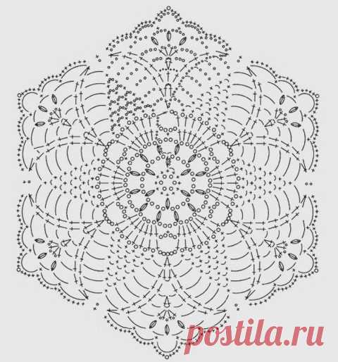Мотив для жакета крючком