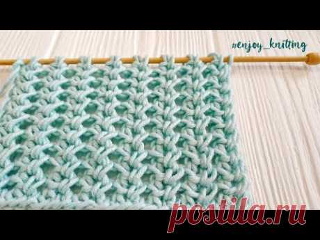 ШИКАРНЫЙ Узор спицами Ажурный Колосок | How to knit Lace Spine stitch