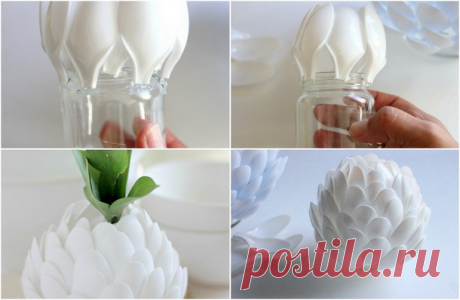 Поделки из одноразовых ложек