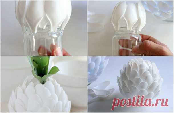 Поделки из одноразовых ложек