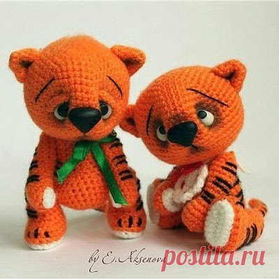 1000 схем амигуруми на русском: Тигренок амигуруми крючком