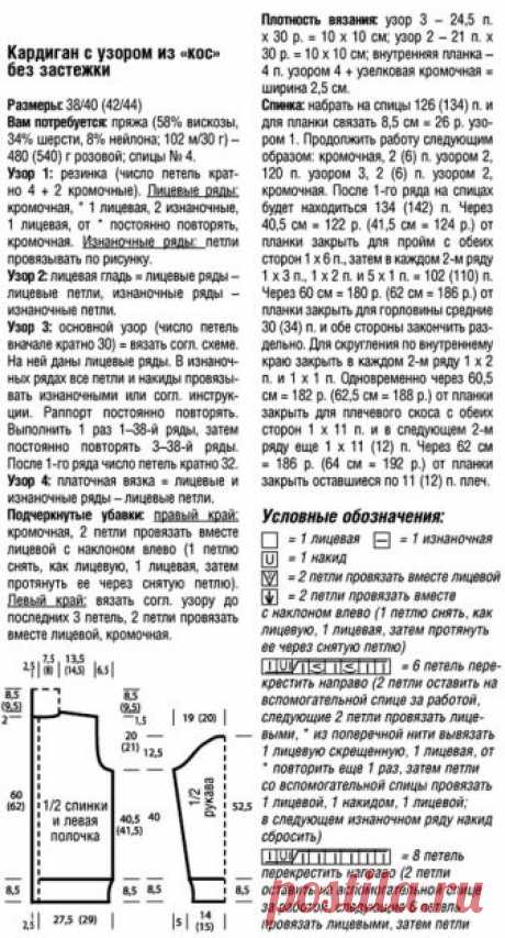 Кардиган спицами 2019
