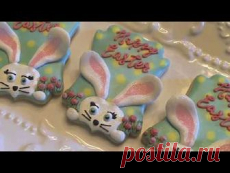 How to Decorate an Easter Cookie | 3D Bunny Ears Cookie