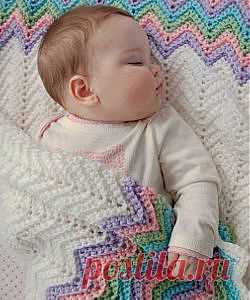 Pastel Rainbow Baby Blanket | AllFreeCrochet.com