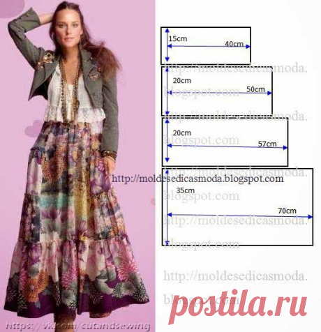 Выкройка длинной юбки (Шитье и крой) | Журнал Вдохновение Рукодельницы
