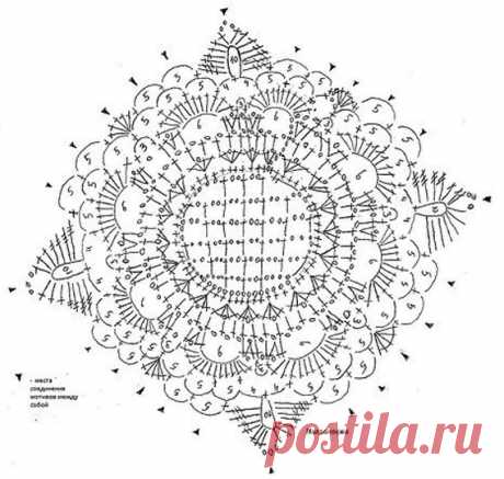 Подиумное платье из квадратных мотивов