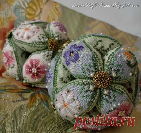 ВЫШИВАЕМ ШАРИКИ Just Nan Ball НА НОВОГОДНИЙ ПРАЗДНИК
