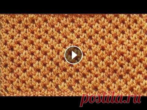 Ажурная сетка спицами для кардигана, топа, маечки, туники . Ажурная сетка спицами для кардигана, топа, маечки, туники, кофты. Другие узоры спицами по ссылке https://www.youtube.com/playlist?list=PLBKsPDnEZEv70L...
