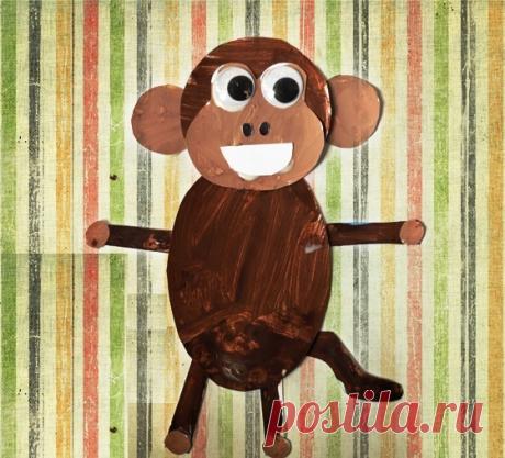 Раскраска Обезьяна для ребенка, картинка-шаблон для скачивания | Новый год – 2016