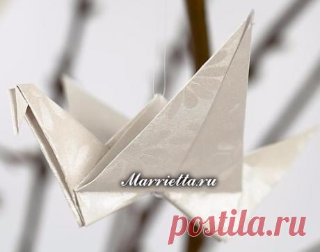 Цветы ЛИЛИИ и журавлики из бумаги в технике оригами