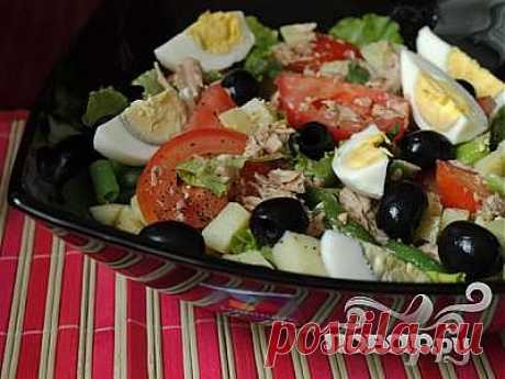 Овощной салат с тунцом - пошаговый кулинарный рецепт на Повар.ру