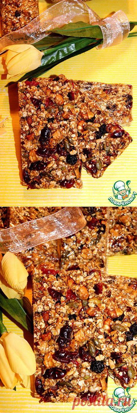 Энергетические батончики с клюквой - кулинарный рецепт