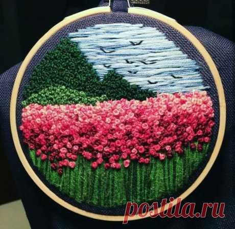 Искусство вышивки французским узелком