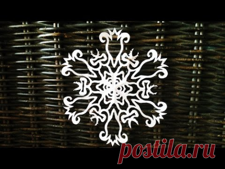 How to make a paper snowflake СНЕЖИНКА ИЗ БУМАГИ ТЮЛЬПАН КАК ВЫРЕЗАТЬ СНЕЖИНКУ How to cut snowflakes