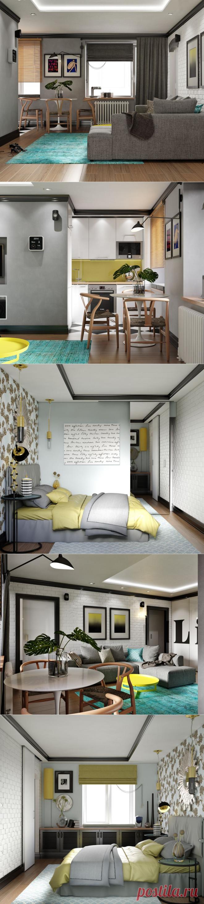 Яркий скандинавский интерьер в хрущевке: проект в Москве | Свежие идеи дизайна интерьеров, декора, архитектуры на InMyRoom.ru