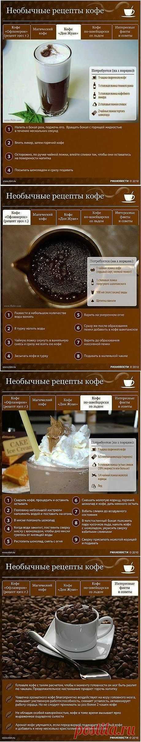 Необычные рецепты кофе.