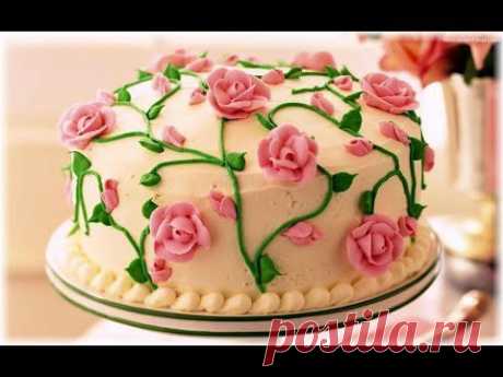 ИЗЫСКАННОЕ УКРАШЕНИЕ ТОРТА КАК УКРАСИТЬ ТОРТ К ПРАЗДНИКУ.ПРАЗДНИЧНЫЙ ДЕКОР ДЛЯ ТОРТА. - YouTube
