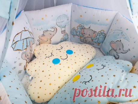 Шью бортики в кроватку разных форм, но какие выбрала бы сама и почему, читайте в статье | Мастерская "Милые сони" | Дзен