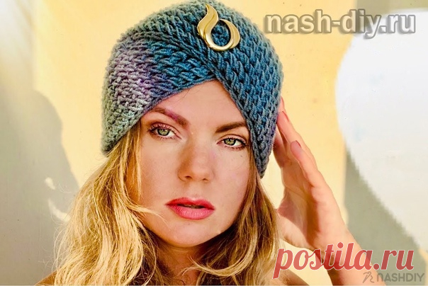 ВЯЖЕМ КРАСИВУЮ ЧАЛМУ СПИЦАМИ,
описание: http://nash-diy.ru/vjazanie-aksessuary/golovnye-ubory..