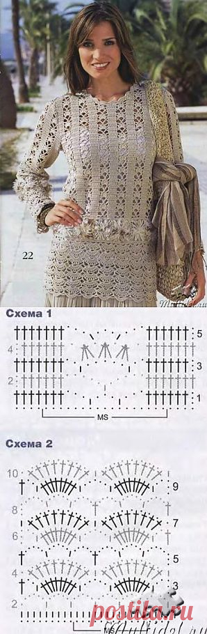 Туника крючком..