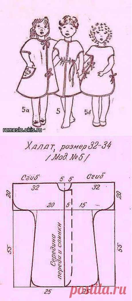 Халаты шьем сами. Сшить самой.Выкройки халата простого Вязание и рукоделие. Мода . Обзор журналов по вязанию. ХХ век