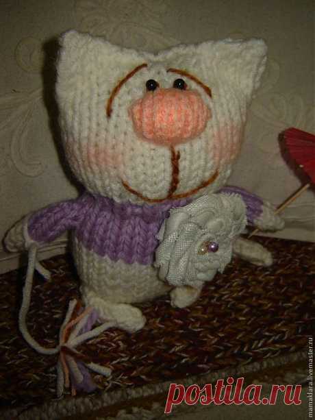 Кошечка спицами. МК для начинающим. / Ярмарка Мастеров - ручная работа, handmade