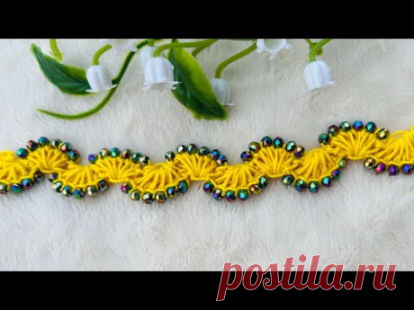 💯👌Very easy crochet bracelet with beads tutorial | Braccialetto all'uncinetto con perline